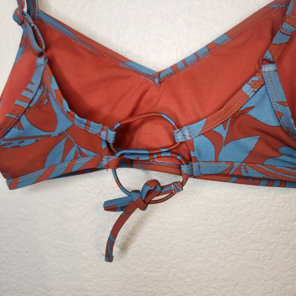 Kona Sol Women's Bralette Bikini Top Multicolor Floral Tropical Print S - Picture 8 of 13